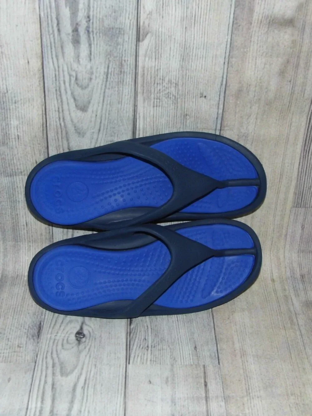 CROCS Athens Blue Thong Sandals Mens size 10